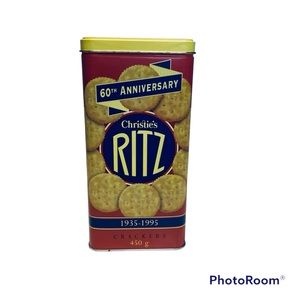 Vintage Ritz Cracker 1995 60th Anniversary Tin- Cracker Tin